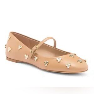 New Stuart Weitzman Tammy Crystal Mary Jane Flat size 6